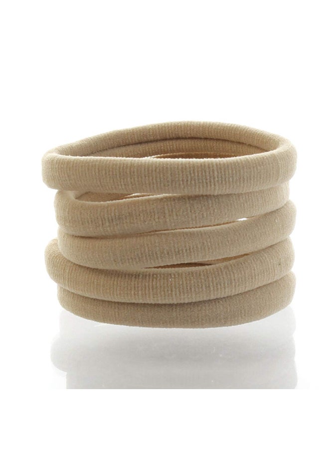 My Lello Large Thick Premium Elastic Ponytail Holder Seamless Hair Bands Natural Brown 100pcs - Image 2