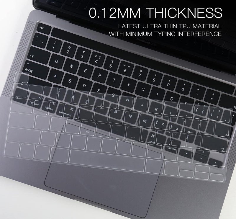 Ojos Ultra Thin Keyboard Cover for 2020-2023 MacBook Pro 13 inch A2338 M2 M1 A2289 A2251 & 2020 2019 New MacBook Pro 16 inch A2141 with Touch Bar & Touch ID Keyboard Protector Skin, Clear - Image 5