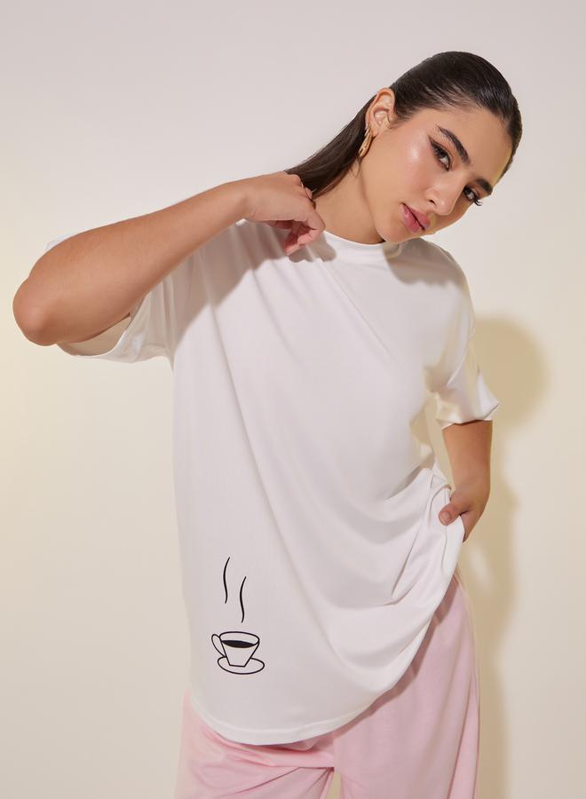 Take Two Solid Round Neck Short Sleeve T-shirt - Image 1