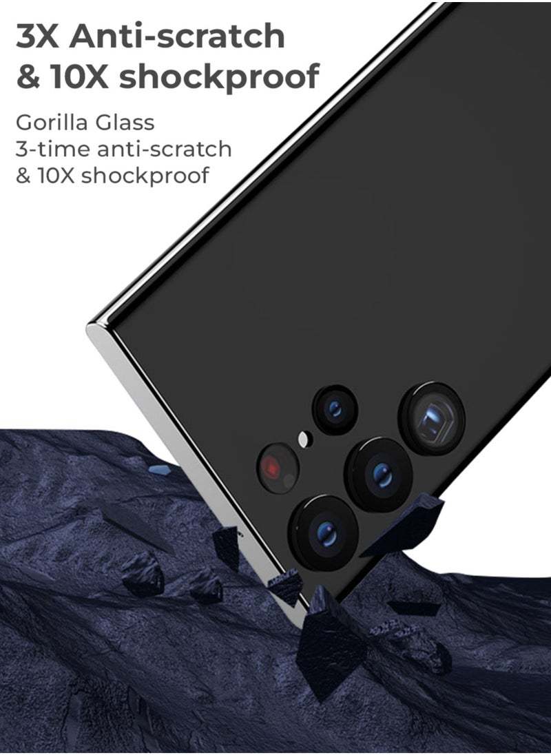 glassology Samsung Galaxy S24 Ultra Camera Lens Guard, Shatterproof, High Transparency, Case Friendly design, Premium Tempered Glass, Ensure durability and clarity. Black  - Image 4