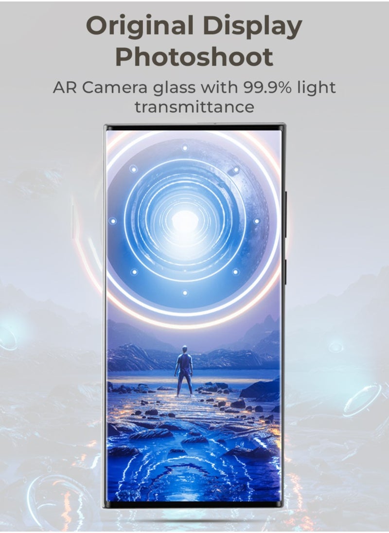 glassology Samsung Galaxy S24 Ultra Camera Lens Guard, Shatterproof, High Transparency, Case Friendly design, Premium Tempered Glass, Ensure durability and clarity. Black  - Image 5