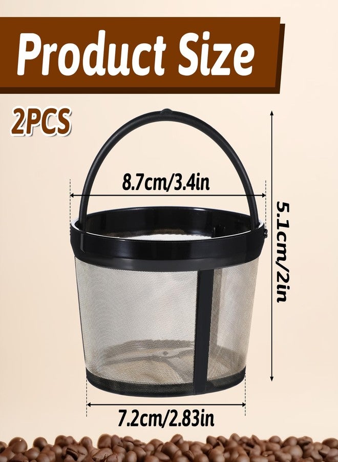 BOHUIZ 2Pcs Reusable Coffee Filters, 4-8 Cup Nylon Mesh Coffee Filter with Handle Reusable Coffee Filter Basket for Mr. Coffee Makers and Brewers - Image 2