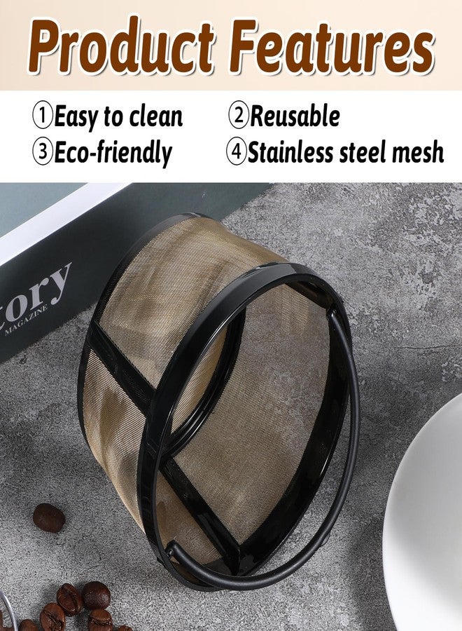 BOHUIZ 2Pcs Reusable Coffee Filters, 4-8 Cup Nylon Mesh Coffee Filter with Handle Reusable Coffee Filter Basket for Mr. Coffee Makers and Brewers - Image 3