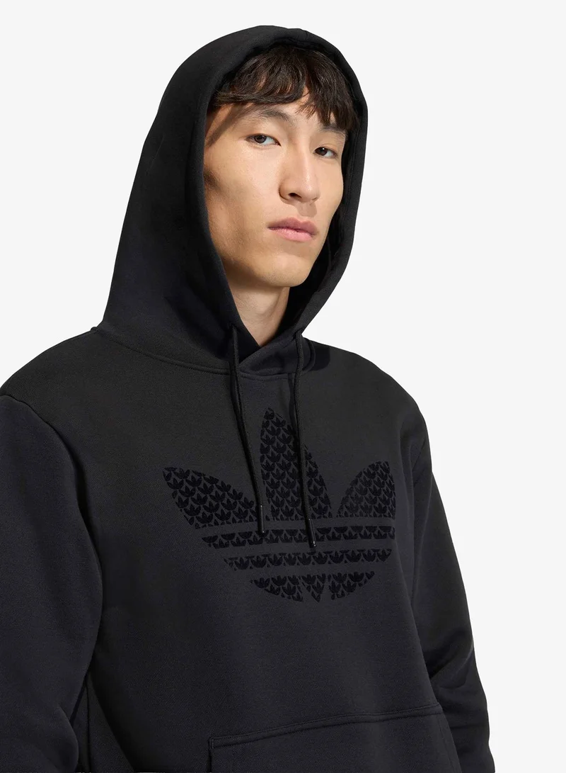 Adidas Originals BLACK Monogram Infill Hoodie for Men | Best Price UAE