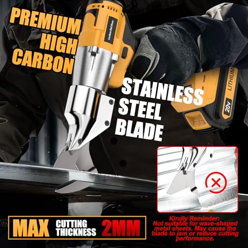 Labfintom Cordless Sheet Metal Cutter Brushless Compatible with Dewalt 20v Max Battery(Tool Only), Metal Shears 360 Degree Pivoting Head for Cutting Stainless Sheet, Metal, Iron, 221 Ft-Lbs - Image 2
