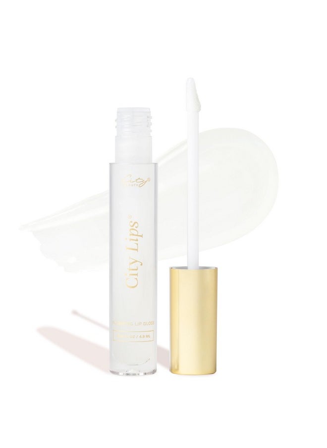 City Beauty - City Lips Clear - Plumping Lip Gloss - Hydrate & Volumize - High Shine Lip Plumper - Hyaluronic Acid & Peptides Visibly Smooth Lip Wrinkles - Cruelty-Free - Image 1