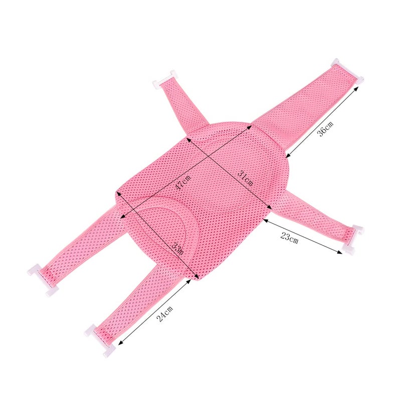 PENINSULA LOVE Baby Bath Seat Support Net Newborn Bath Cushion Pad Anti-Slip Infant Bathtub Sling Shower Mesh Mat Soft Bath Net Bath Pillow Adjustable Shower Pad for 0-18 Months - Image 5