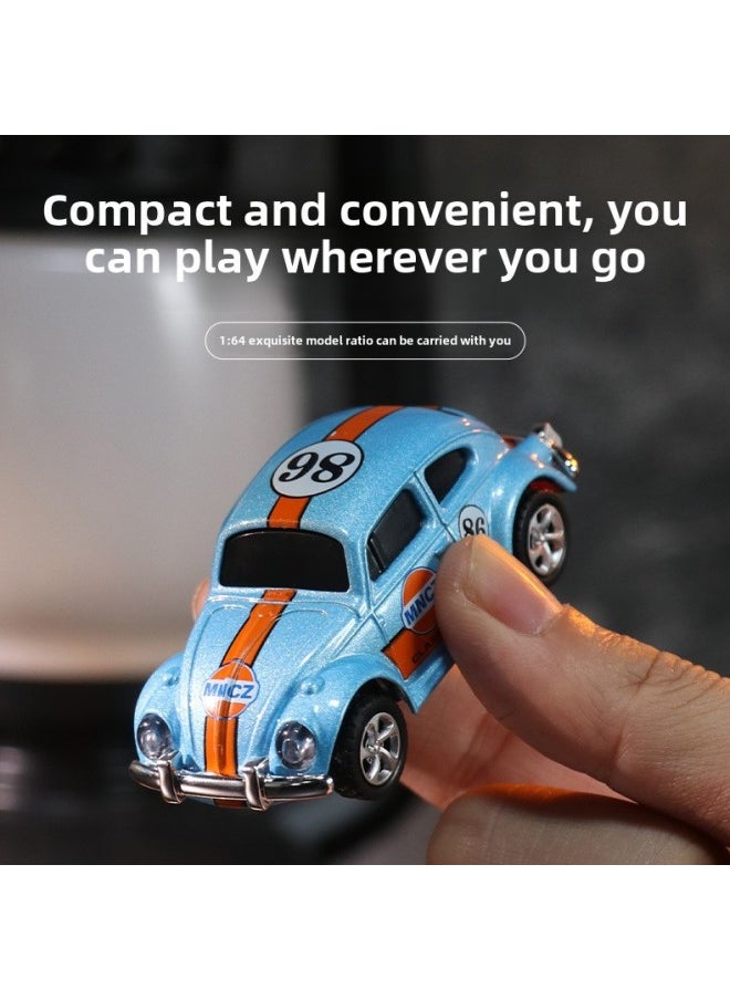 Small Remote Control Car Men's Toy Wireless Mini Beetle Alloy Toy Car Mobile Phone Remote Control-Color: Pink + Beige Beetle  - Image 4