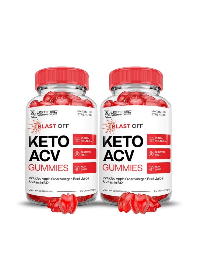 Justified Laboratories (2 عبوة) حلوى كيتو ACV المتقدمة 1000 ملغ حلوى كيتو بخل التفاح مصنوعة من مسحوق عصير الرمان والبنجر B12 نباتية غير معدلة وراثيًا 120 حبة - Image 1