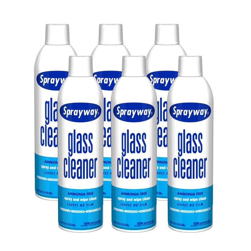 Sprayway Glass Cleaner with Foaming Spray for a Streak-Free Shine for Home and Automotive Use, 19 oz., Pack of 6 - Image 1