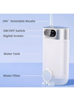 Portable Water Dental Flosser for Teeth, Cleaning Dental Oral Irrigator with 5 Cleaning Modes and 4 Jet Tips, Dental Material Oral irrigator Dental with Telescopic Water Tank (White) - pzsku/Z3054D5D98B78C5DBB85FZ/45/_/1737006786/4aae4366-5ae7-470e-bb1d-a9c318c6336b