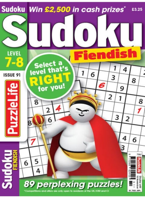 PuzzleLife Sudoku Fiendish 7-8 - Issue 71