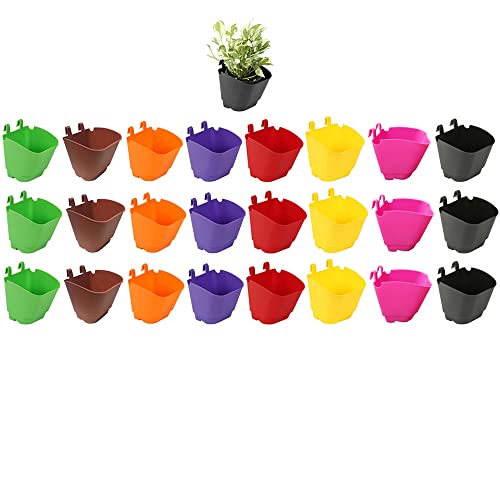 CAPPL 25 Peice Plastic Vertical Garden - Wall Hanging Pot (12.5 cm, Multicolor) - Image 1