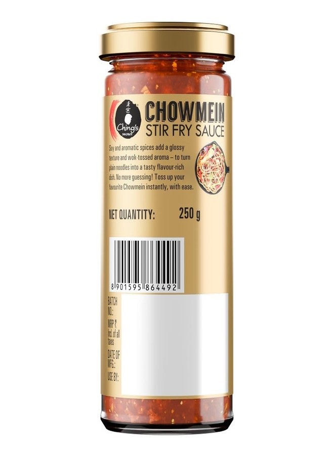 Ching's Ching’s Premium Chowmein Stir Fry Sauce, 250g, Ready to Cook, No Added Colour, No MSG, Cooking Sauce, Perfect for Hakka Noodles or Chowmein - Image 2