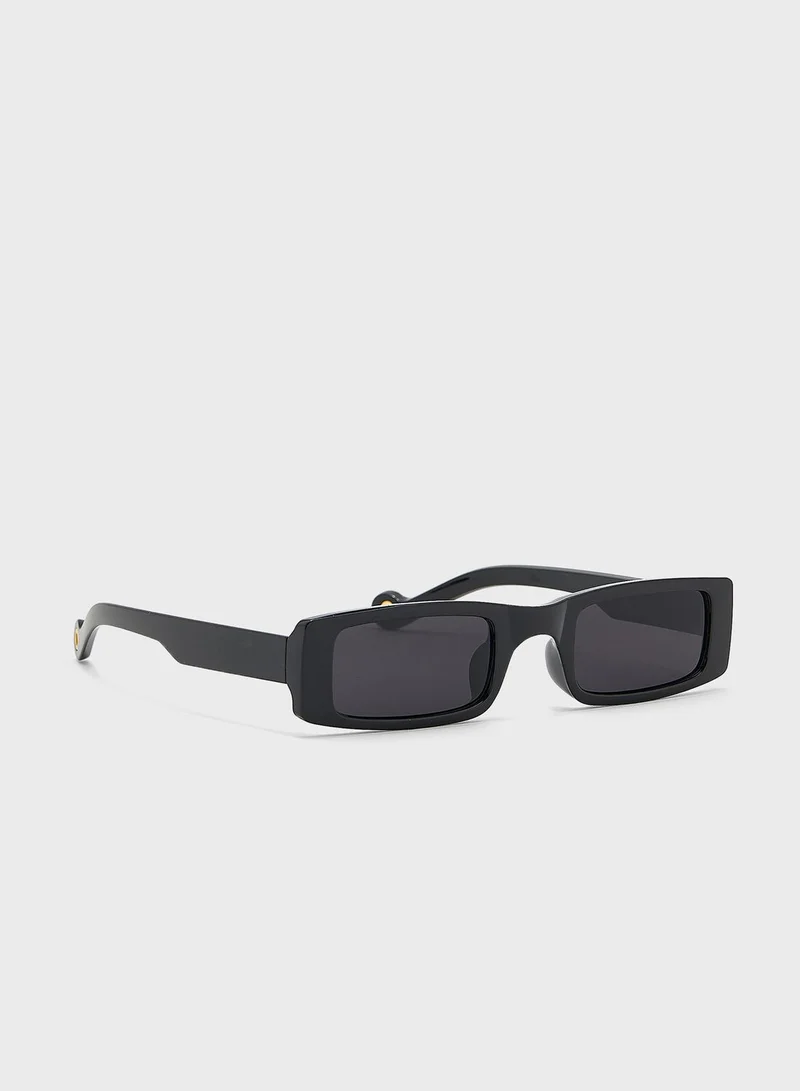 Ginger Narrow Rectangle Frame Sunglasses