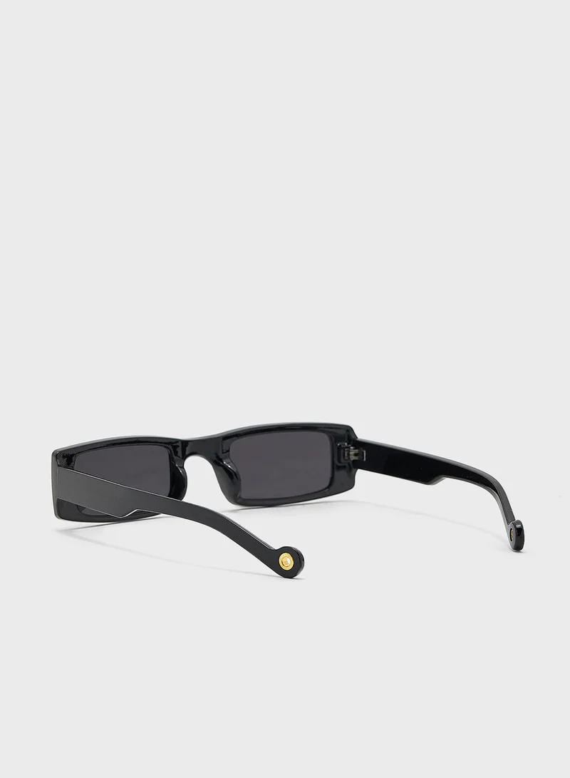 Ginger Narrow Rectangle Frame Sunglasses