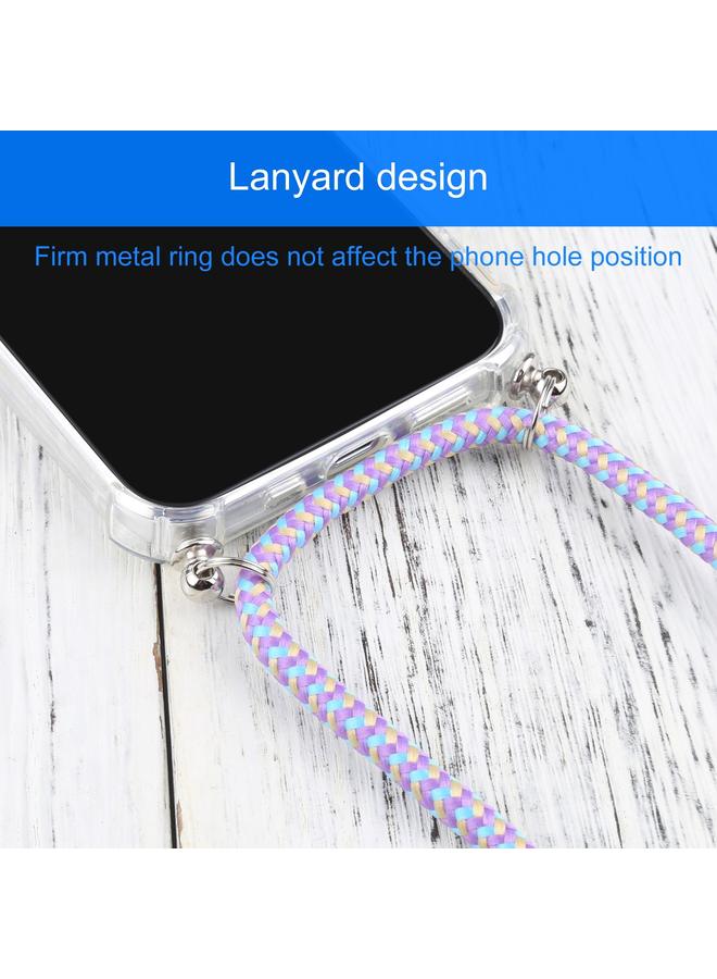 Zaboon Case For iPhone 13 mini Four-corner Shockproof Transparent TPU Protective Case with Lanyard - Image 5