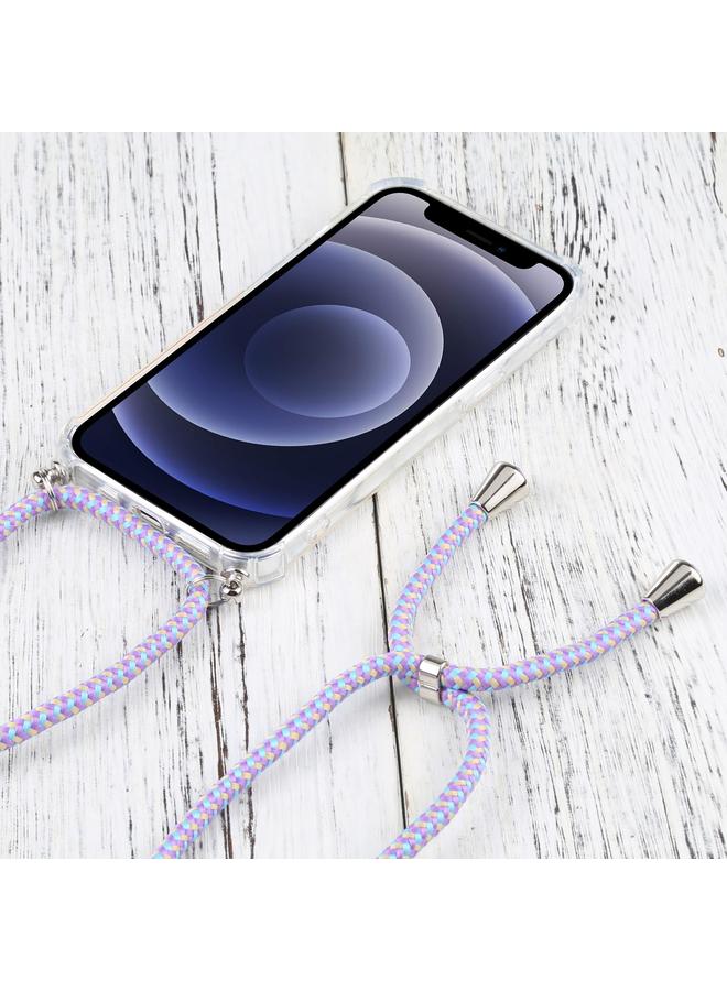 Zaboon Case For iPhone 13 mini Four-corner Shockproof Transparent TPU Protective Case with Lanyard - Image 3