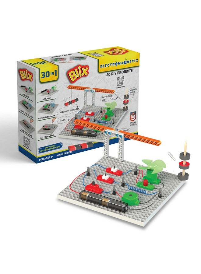 Blix Electromagnetix, 30-in-1 Science Project, Electromagnetics STEM Toy, Educational Kit, DIY Building Set, Construction Toys, Ages 8+ - Image 1
