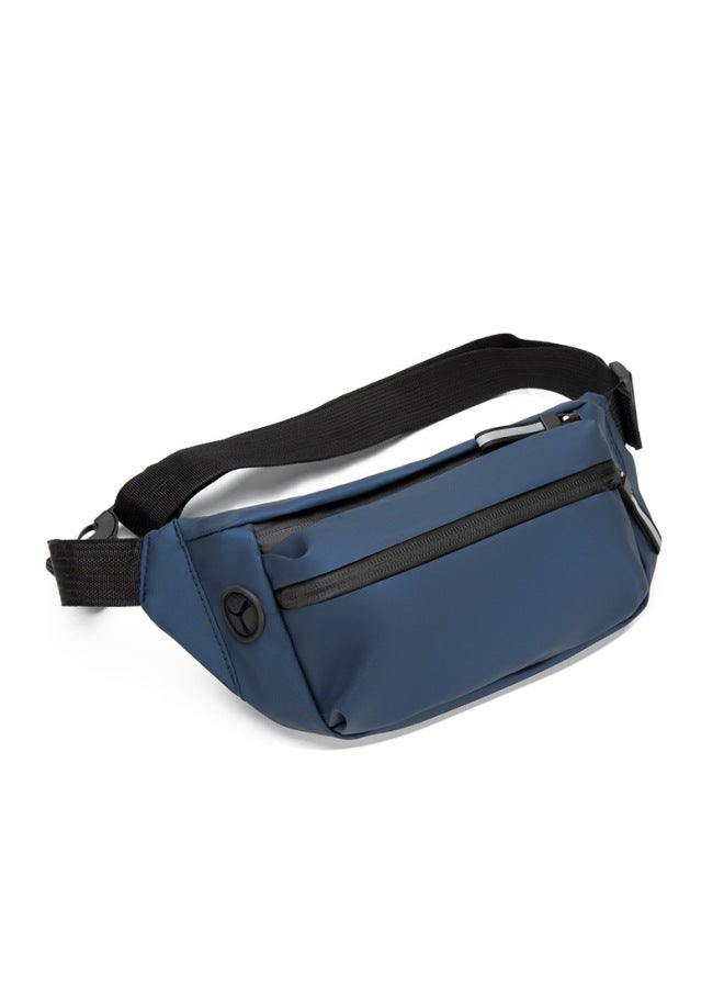 Solid Color Fixed Print LOGO Chest Bag Men's Casual Shoulder Bag Crossbody Backpack Waist Bag Business Travel Bag Wholesale-Color:Grey-Dimensions:10 Inch  - Image 4