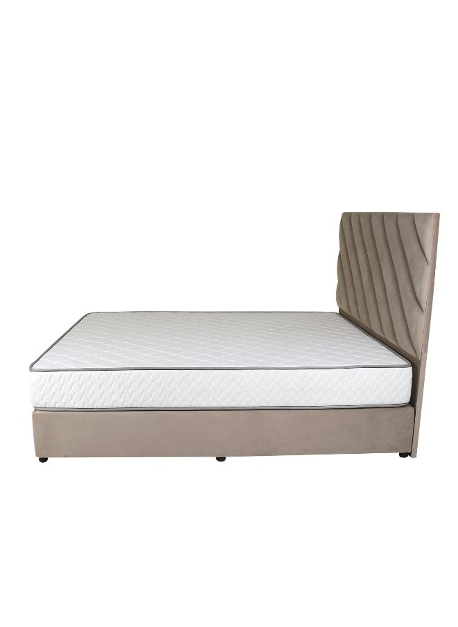 Bed and Mattress Zone Eleganza Upholstered Bed 200 X 150 Queen Size Muted Pink Color  - Image 3