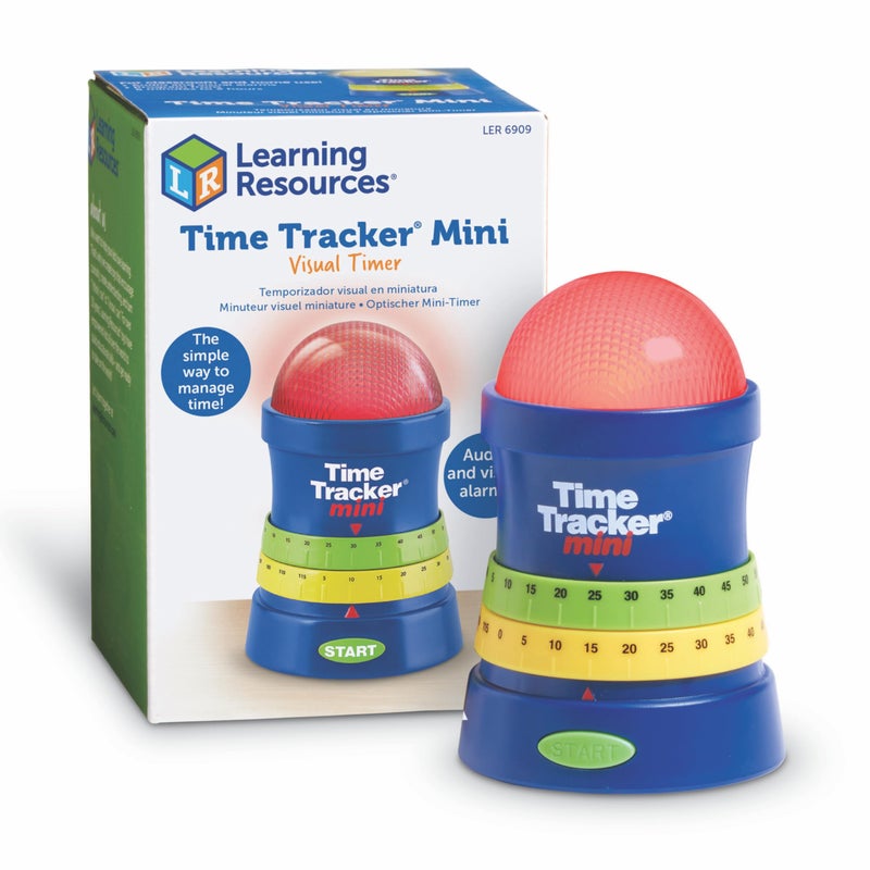Learning Resources Time Tracker Mini Visual Timer, Classroom Timer, Hand Washing Timer, Auditory and Visual Cue, Ages 3+ - Image 1
