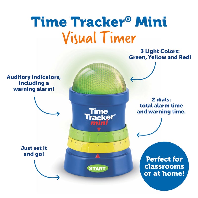 Learning Resources Time Tracker Mini Visual Timer, Classroom Timer, Hand Washing Timer, Auditory and Visual Cue, Ages 3+ - Image 5
