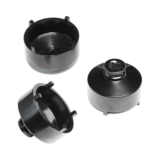 DPTOOL 13pc Spindle Nuts Socket Kit Ball Joints Axle Locknut Remove Install Locking Hub Socket for KM Groove Nuts, 4 Teeth Exterior with 1/2'' 21.5mm 25mm 30mm 32.5mm 36mm 43mm 48.5mm 57mm 62.5mm 69mm 76mm - Image 3