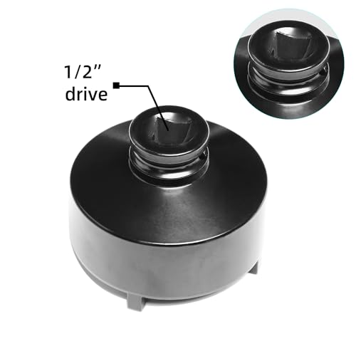 DPTOOL 13pc Spindle Nuts Socket Kit Ball Joints Axle Locknut Remove Install Locking Hub Socket for KM Groove Nuts, 4 Teeth Exterior with 1/2'' 21.5mm 25mm 30mm 32.5mm 36mm 43mm 48.5mm 57mm 62.5mm 69mm 76mm - Image 5