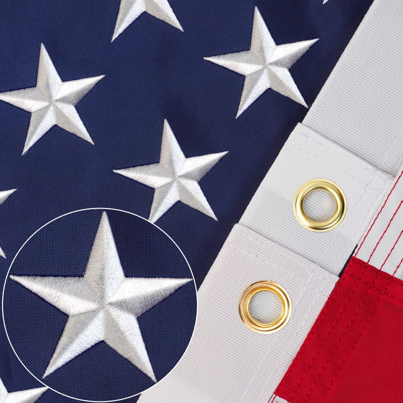 SLAVOL American Flag for Outside 3x5, Anti-Tear in Strong Winds US Flag, Durable Heavy Duty Polyester American Flags, Waterproof and Fade Resistant USA Flag for Outdoor - Image 1