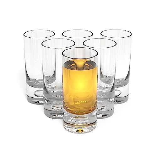 Badash Galaxy Crystal Shot Glasses - 4" Tall 3oz Lead-Free Glassware Set of 6 - Image 1