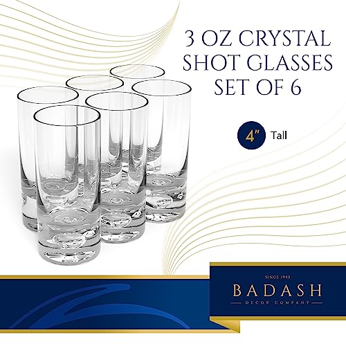 Badash Galaxy Crystal Shot Glasses - 4" Tall 3oz Lead-Free Glassware Set of 6 - Image 4