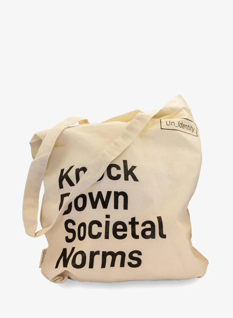 Unidentity Beige Organic Cotton Tote Bag