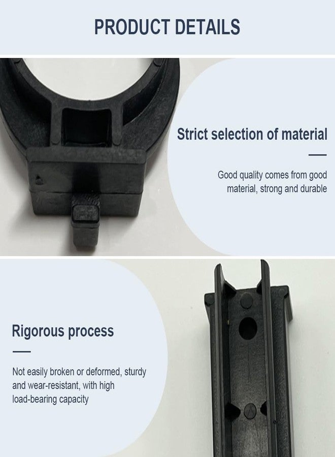 EMVANV 12pcs Plinth Clips, Kitchen Kick Board Plinth Clips Kitchen Leg Plinth Clips Cabinet Leveler Leg Toe Kick Clip for Sofa Cabinets Table, Black - Image 3