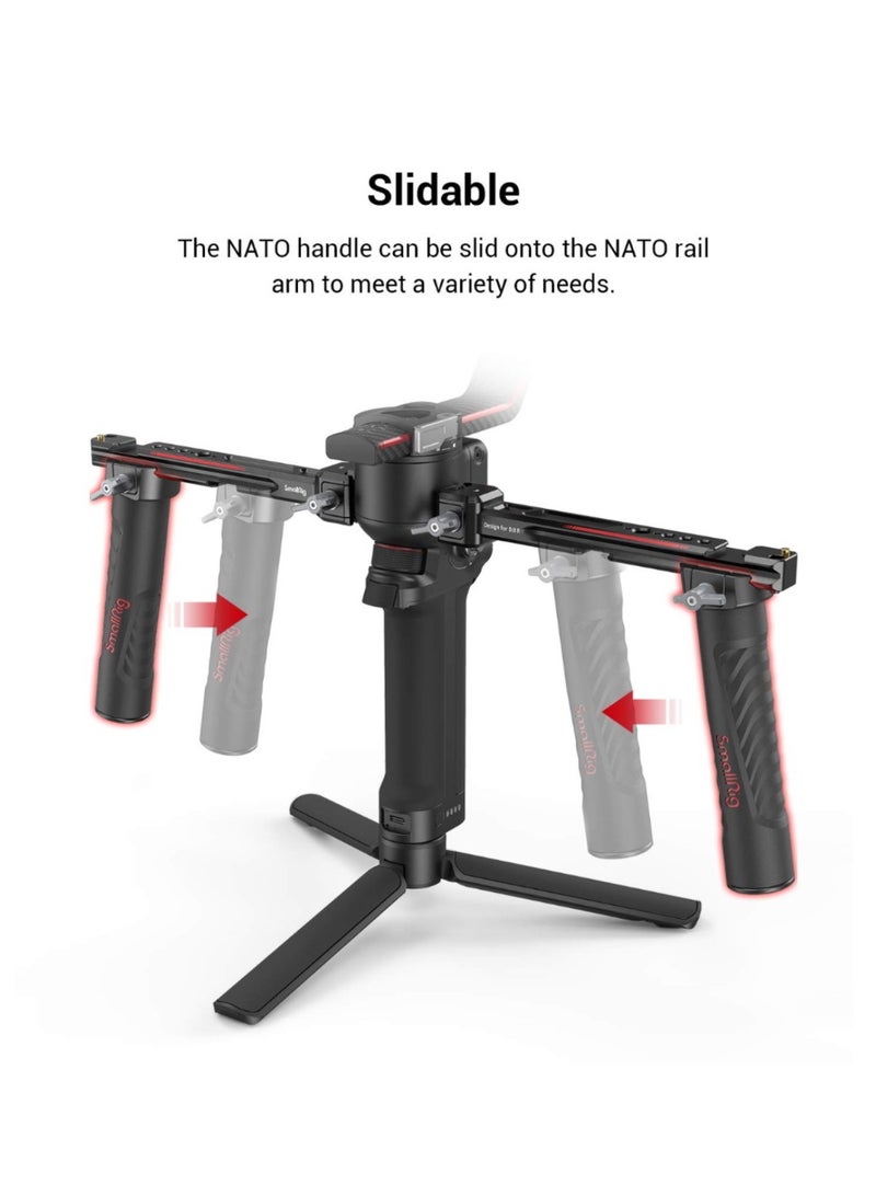 SmallRig 3027 Aluminum Side Handle for DSLR & Mirrorless Camera Cages – Adjustable, Ergonomic Grip with Cold Shoe & Accessory Mounts - Image 1