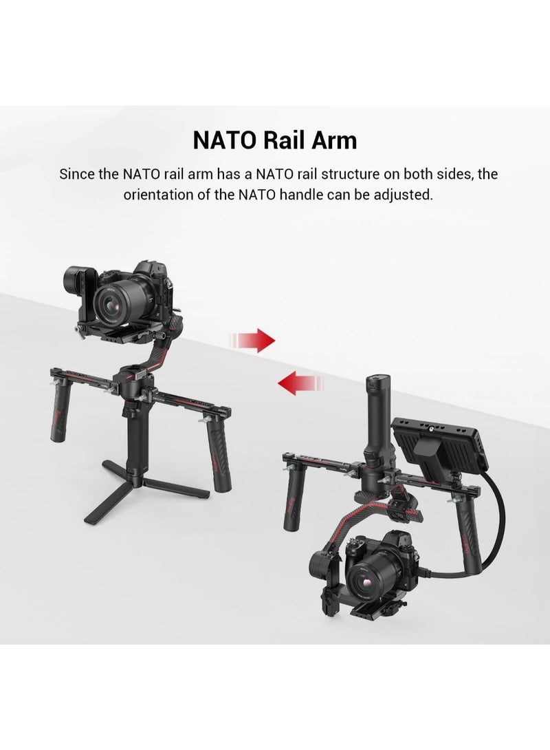 SmallRig 3027 Aluminum Side Handle for DSLR & Mirrorless Camera Cages – Adjustable, Ergonomic Grip with Cold Shoe & Accessory Mounts - Image 2