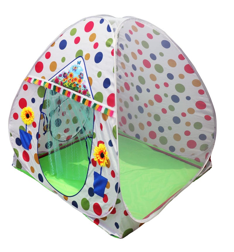 HOMECUTE Foldable Popup Big/Jumbo Size Play Tent House for Kids,Outdoor & Indoor Use, 3 Year to 12 Years 110 x 110 x 120 cm (Big Size Printed) - Image 1
