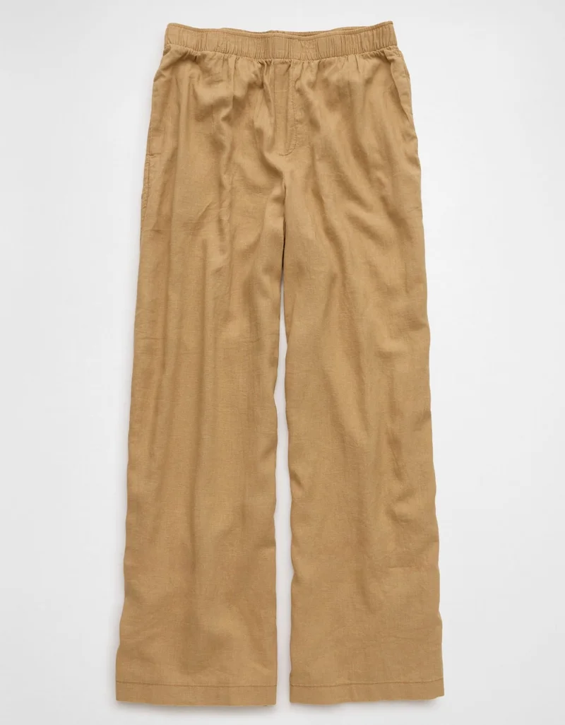 American Eagle AE Weekend Vibes Linen-Blend Pull-On Pant