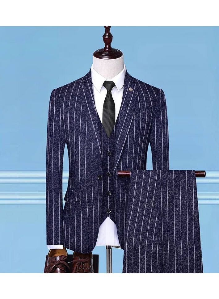 KUYING New Slim Fit Suit Three Piece Set  - Image 1