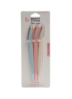 BEAUTY SYSTEM Eyebrow Razors  3 Pieces 