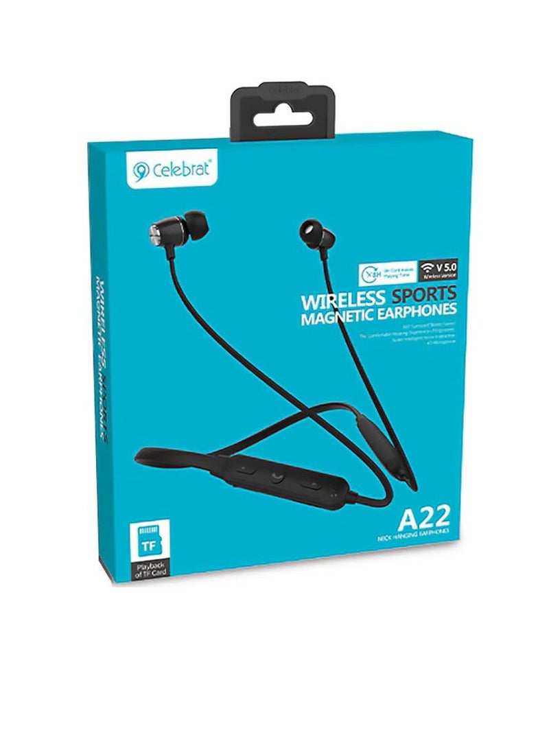 Celebrat - Wireless Sport Magnatic Earphone – Green A22 - Image 1