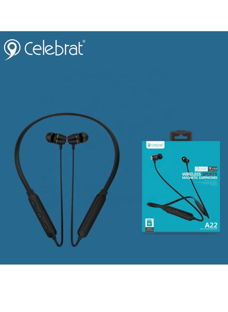Celebrat - Wireless Sport Magnatic Earphone – Green A22 - Image 1