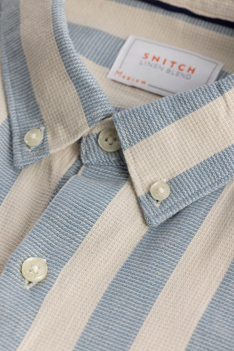 SNITCH Aurora Light Blue Stripe Shirt - Image 2