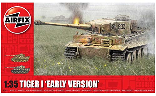 Airfix Tiger I Early Version 135 WWII Military Tank Armor Plastic Model Kit A1363 Small - Image 1