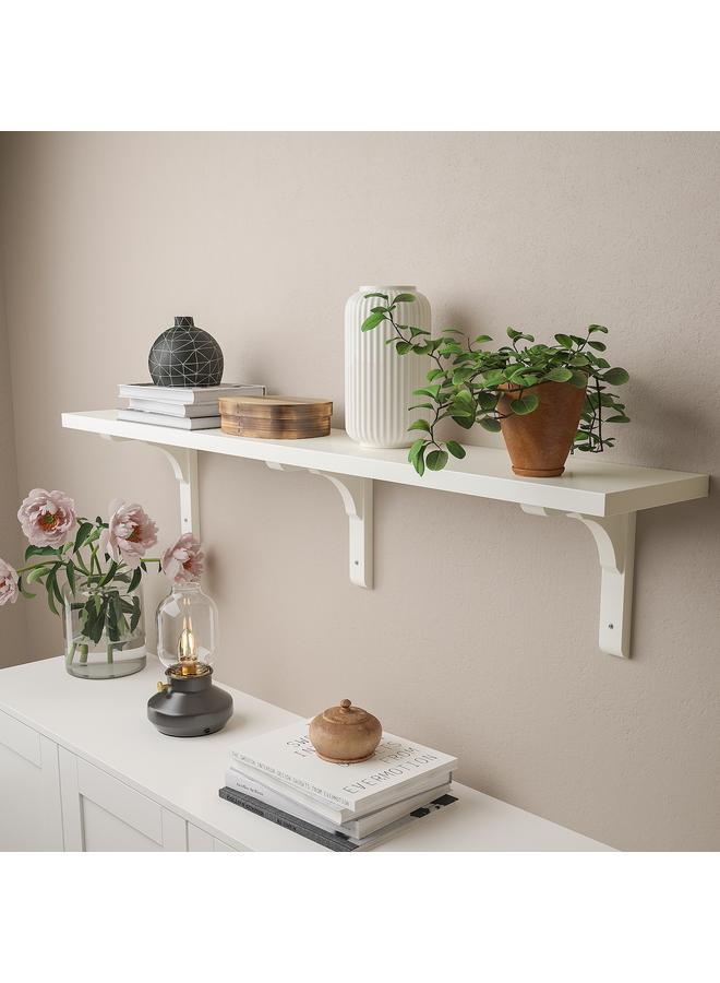 زبون رف حائط، أبيض، 120×20 سم - Image 2