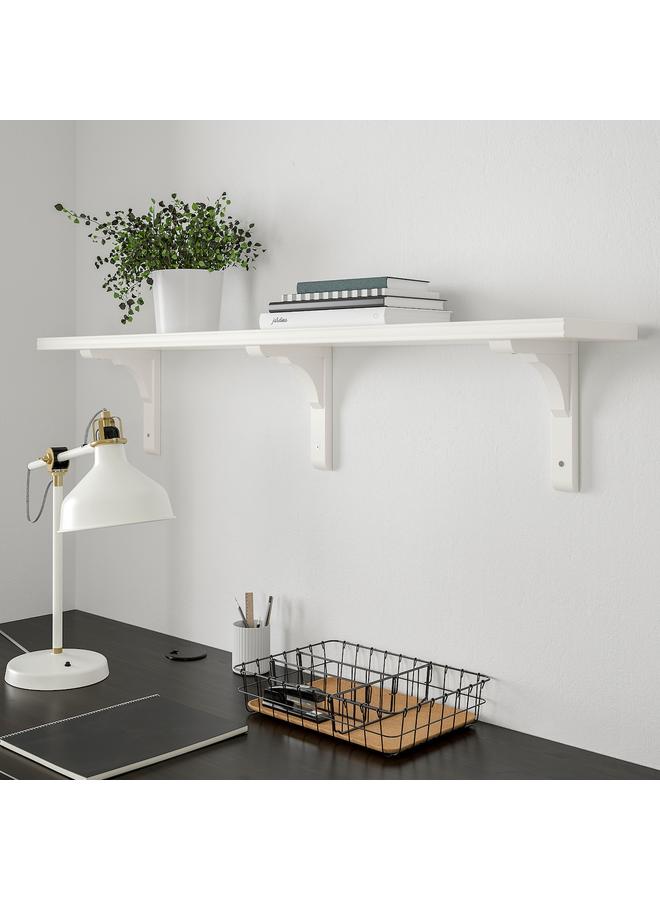 زبون رف حائط، أبيض، 120×20 سم - Image 3