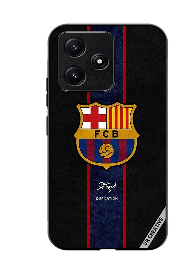 VR CREATIVE غطاء حماية لهاتف Xiaomi Poco M6 Pro 5G بتصميم Fcb متعدد الألوان - Image 1