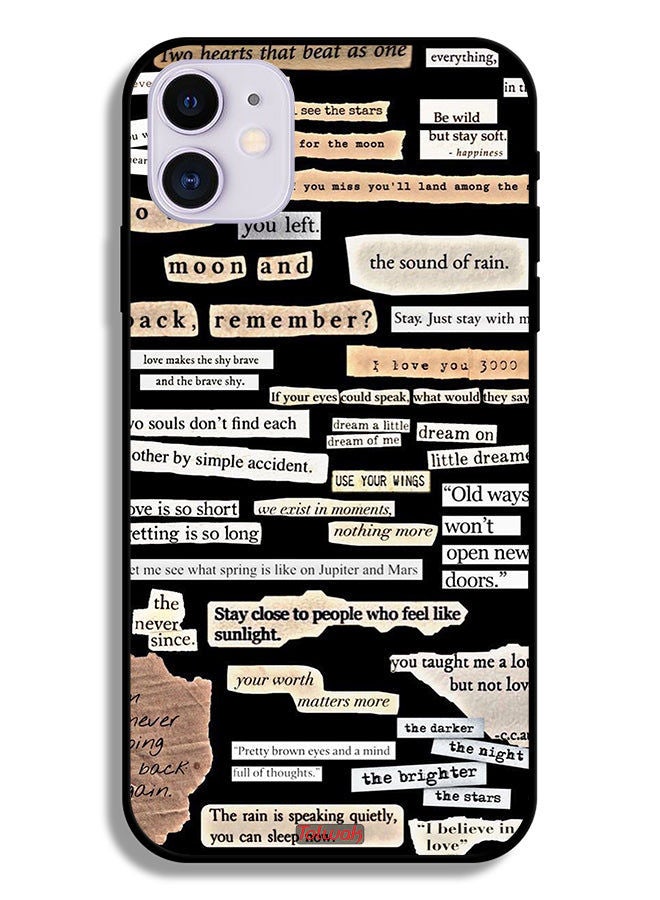 Tolwak Apple iPhone 11 Protective Case Quotes Stickers - Image 2