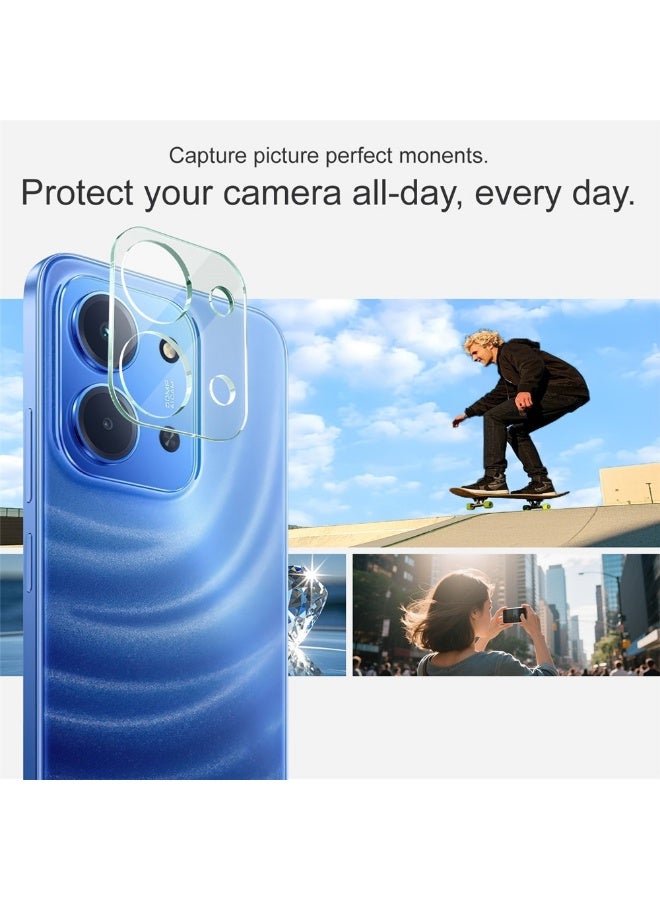 واقي عدسة كاميرا Xiaomi Redmi 15C، واقي شاشة من الزجاج المقوى HD [تغطية كاملة] [مضاد للخدش] حماية من السقوط فائق الشفافة/حافظة عدسة رفيعة - شفاف - Image 3