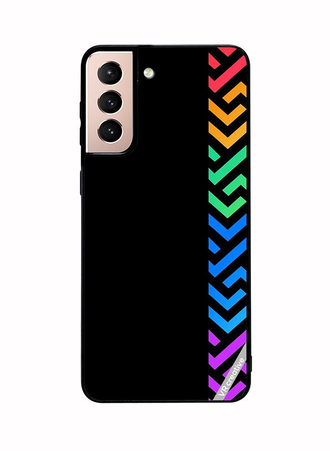 VR CREATIVE Protective Case Cover For Samsung Galaxy S21 5G Abstract Design Multicolour - Image 1